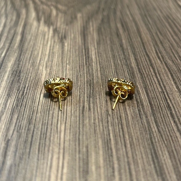 Vintage Sarah Conventry Red Rhinestone Necklace + Earrings Set - Picture 6 of 7